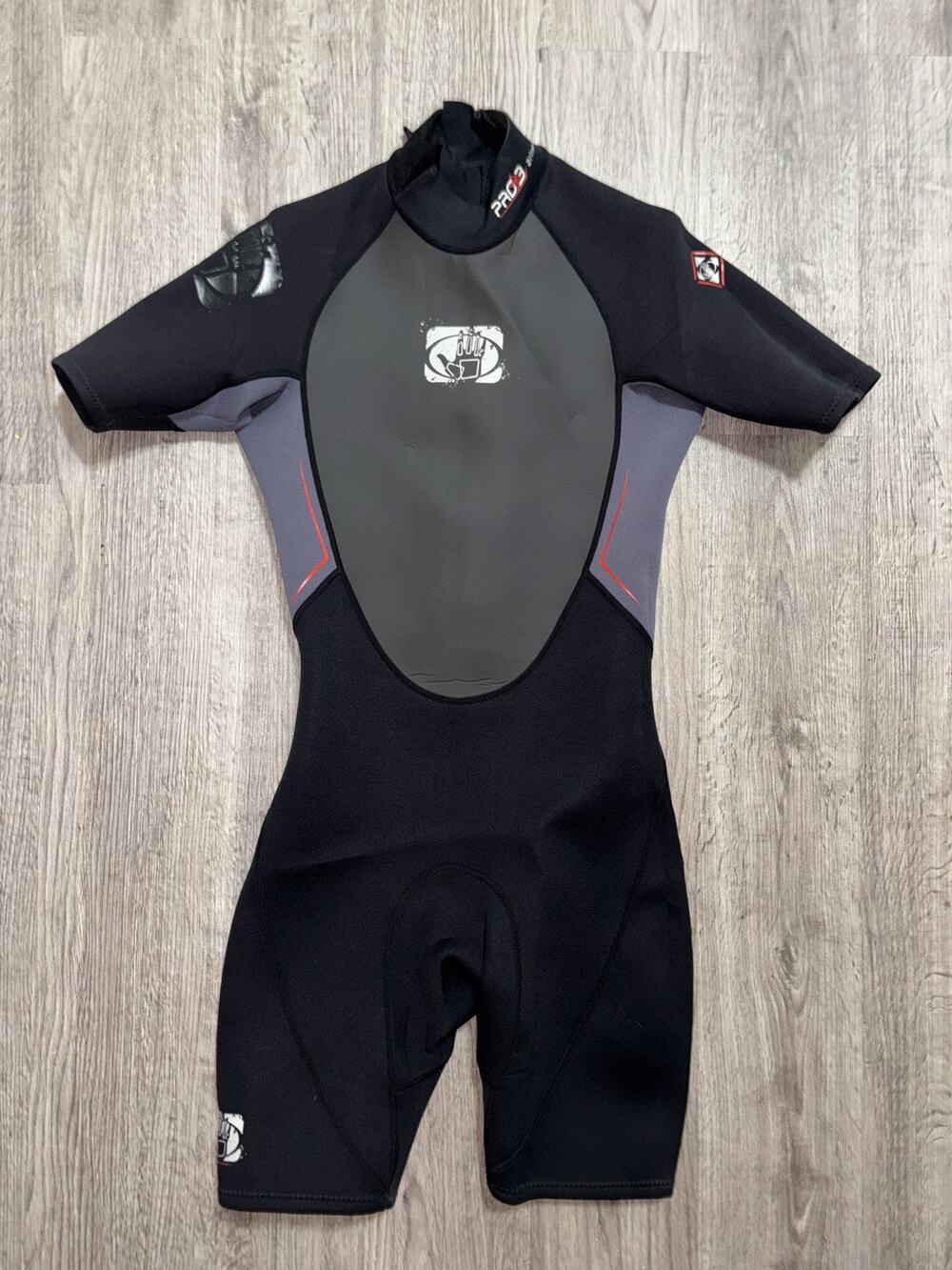 Body Glove Mens M Shorty Wetsuit Black Neoprene Surf Swim Diving Springsuit